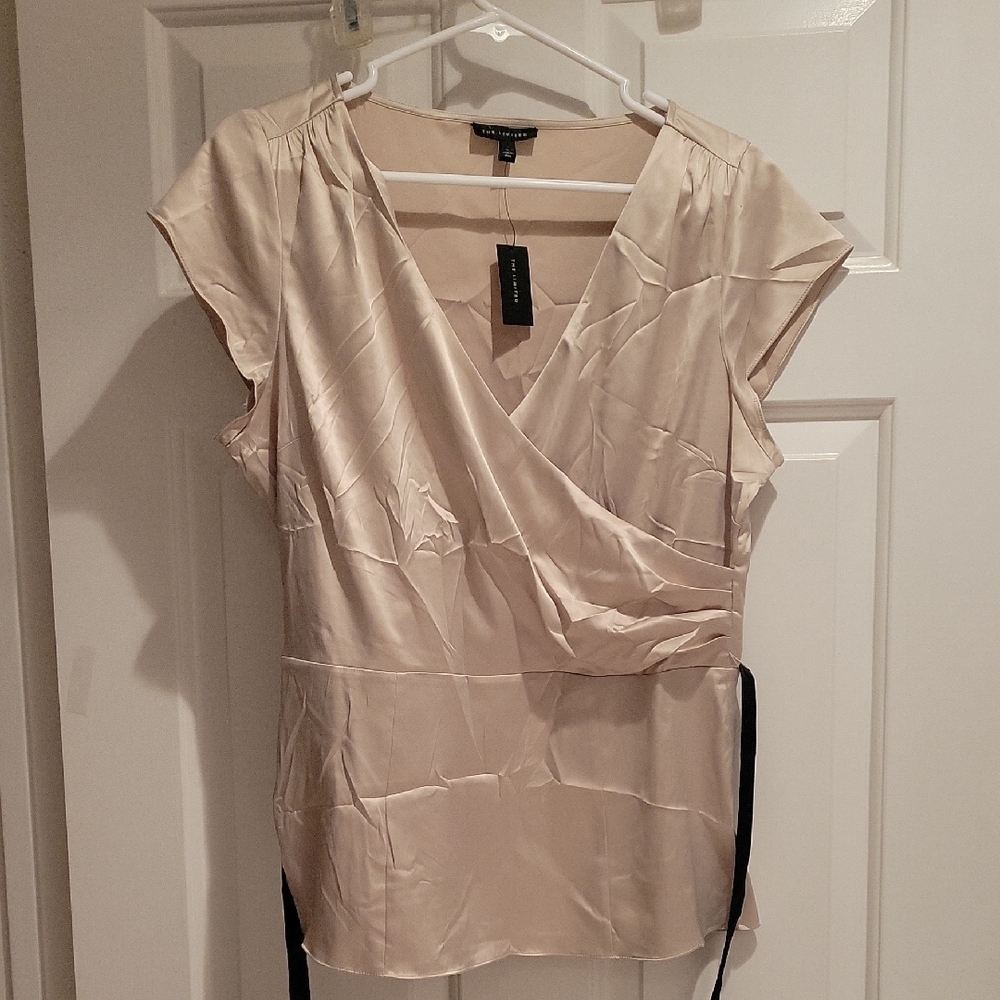 The Limited Cream Satin Blouse
